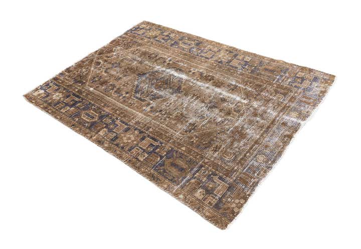 4' 2 x 5' 6 Hand Knotted Ultra Vintage Persian Wool Rug