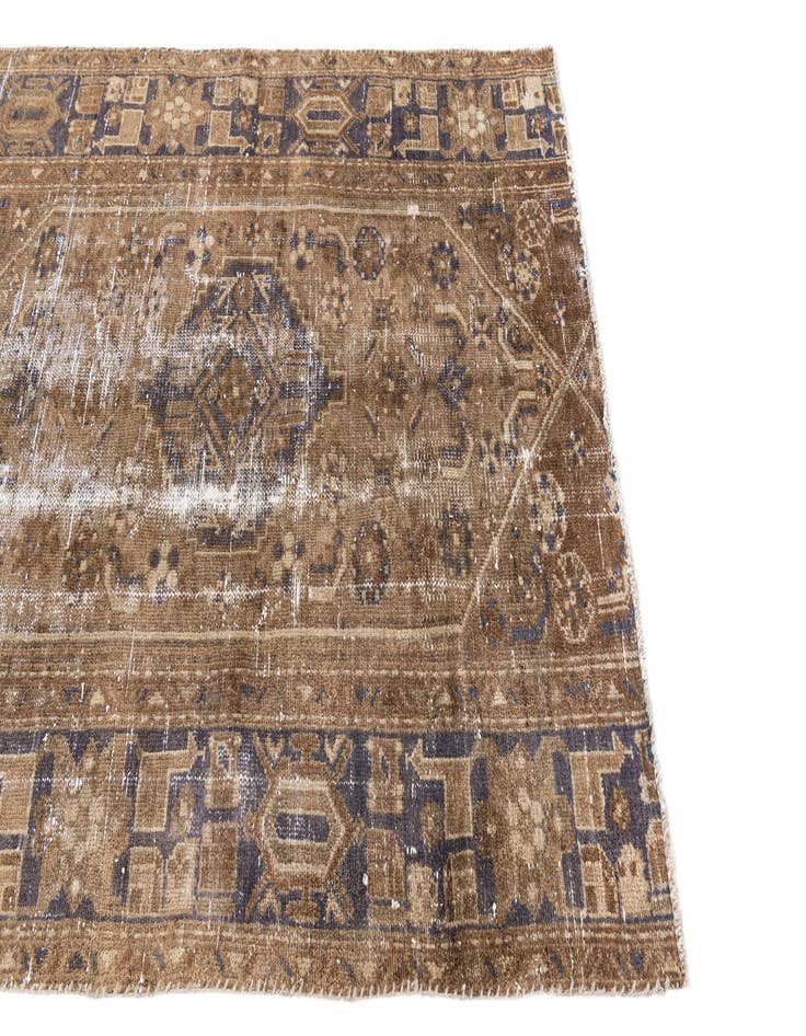 Detail image of 4' 2 x 5' 6  Hand Knotted Ultra Vintage Persian Wool Rug