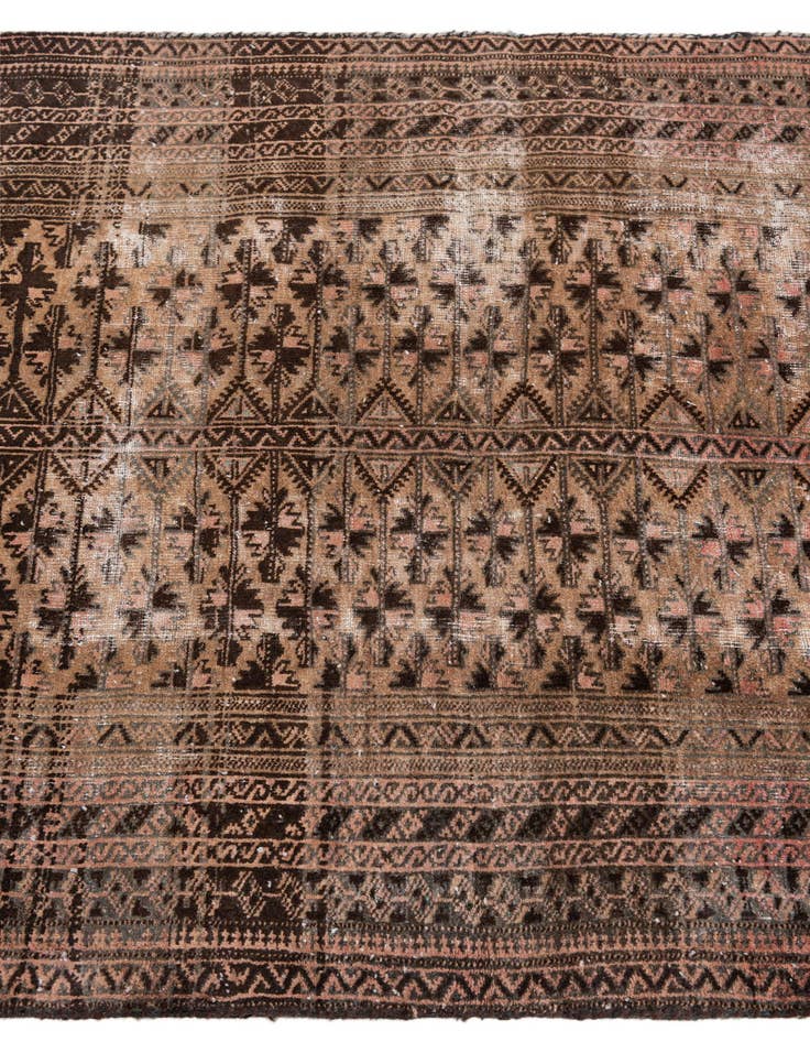 Detail image of 3' 4 x 5' 2  Hand Knotted Ultra Vintage Persian Wool Rug