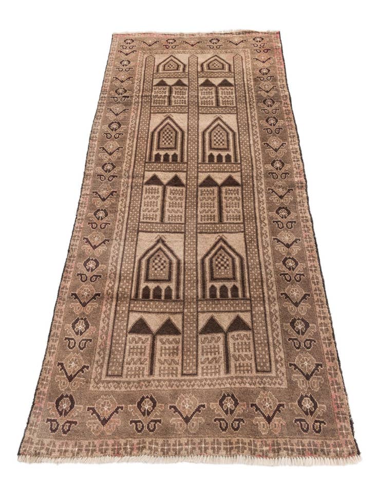 Detail image of 3' 4 x 6' 1  Hand Knotted Ultra Vintage Persian Wool Rug