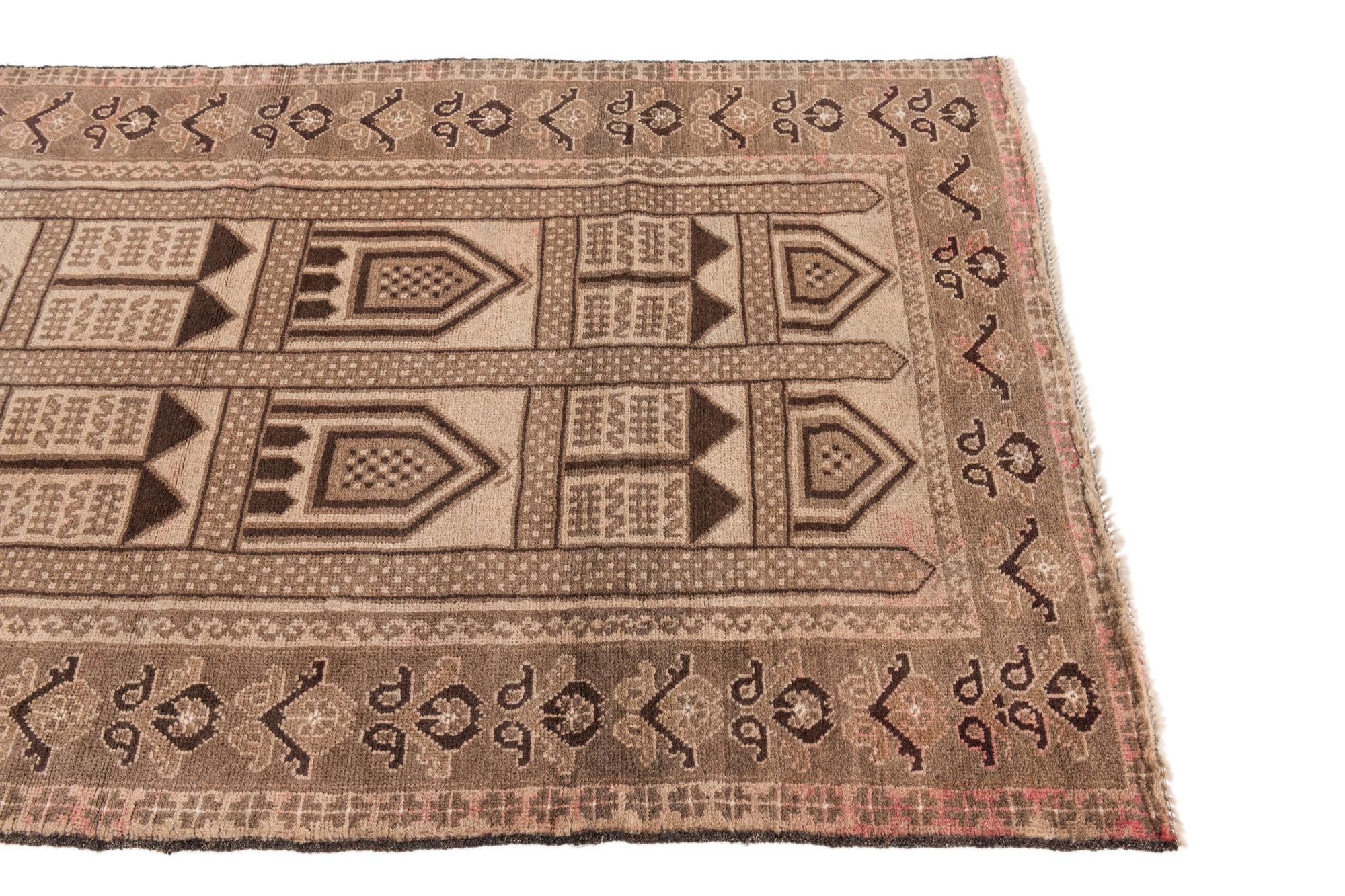 3' 4 x 6' 1 Hand Knotted Ultra Vintage Persian Wool Rug