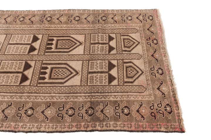 3' 4 x 6' 1 Hand Knotted Ultra Vintage Persian Wool Rug