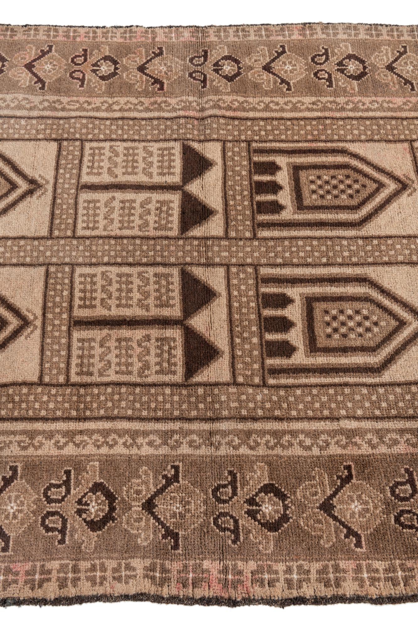 3' 4 x 6' 1 Hand Knotted Ultra Vintage Persian Wool Rug