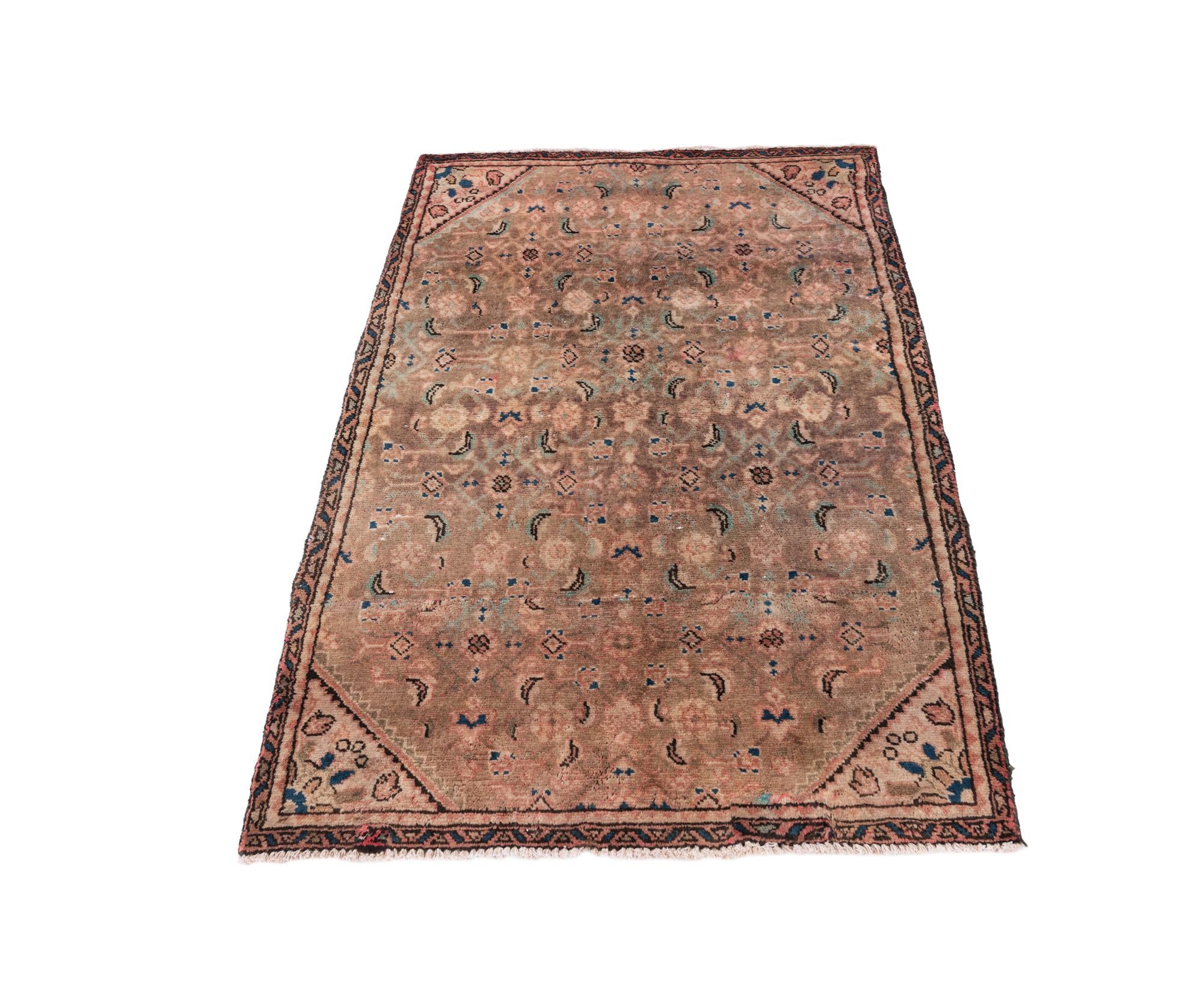 3' 1 x 4' 9 Hand Knotted Ultra Vintage Persian Wool Rug