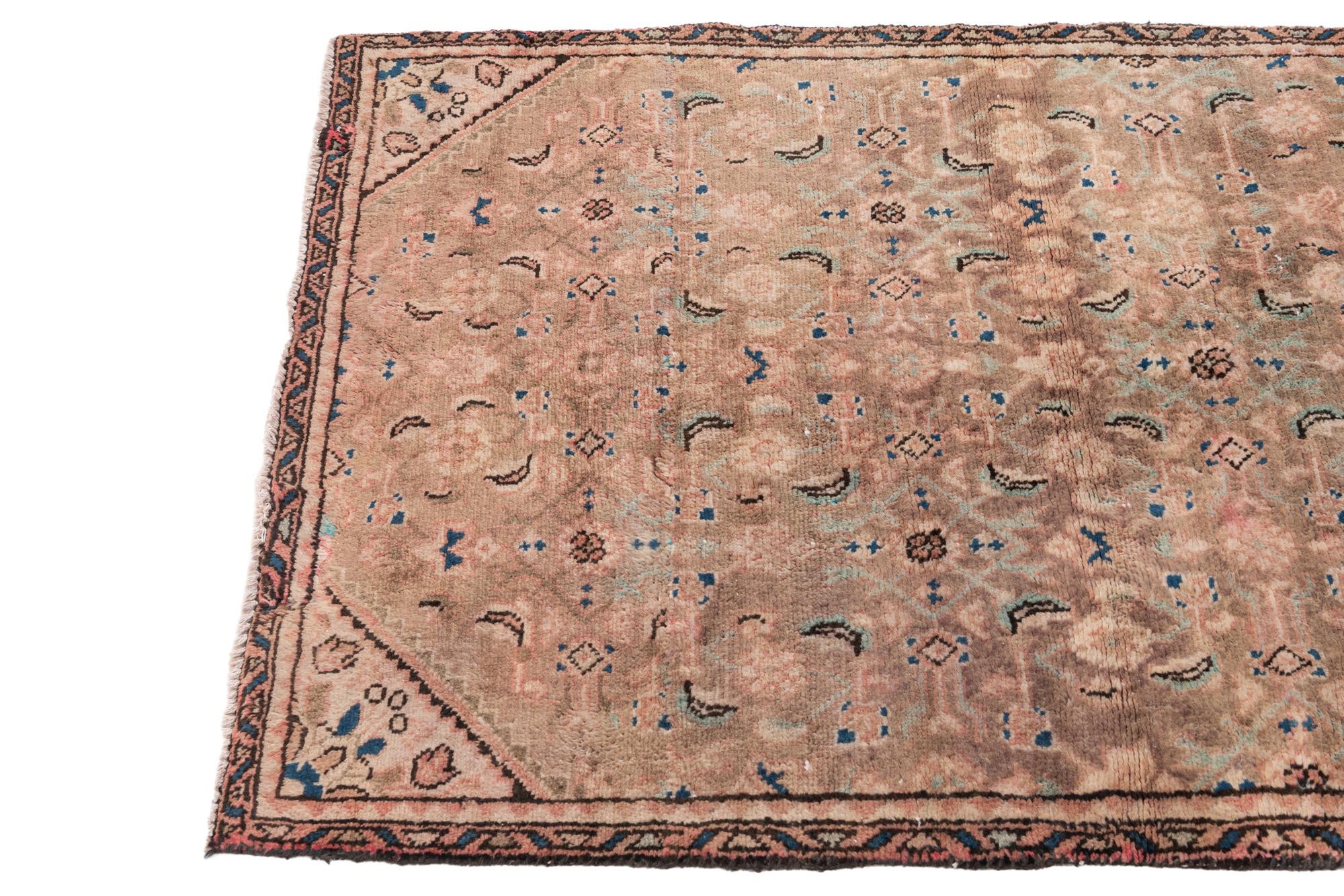 3' 1 x 4' 9 Hand Knotted Ultra Vintage Persian Wool Rug