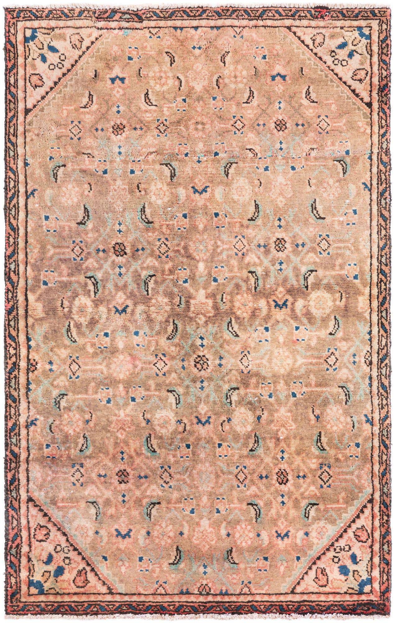 3' 1 x 4' 9 Hand Knotted Ultra Vintage Persian Wool Rug