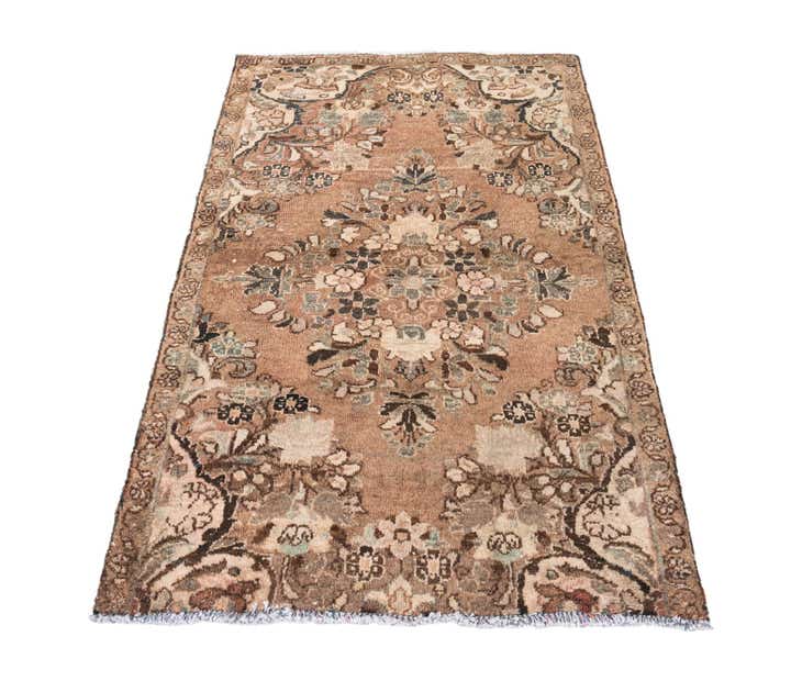 3' 3 x 5' 1 Hand Knotted Ultra Vintage Persian Wool Rug