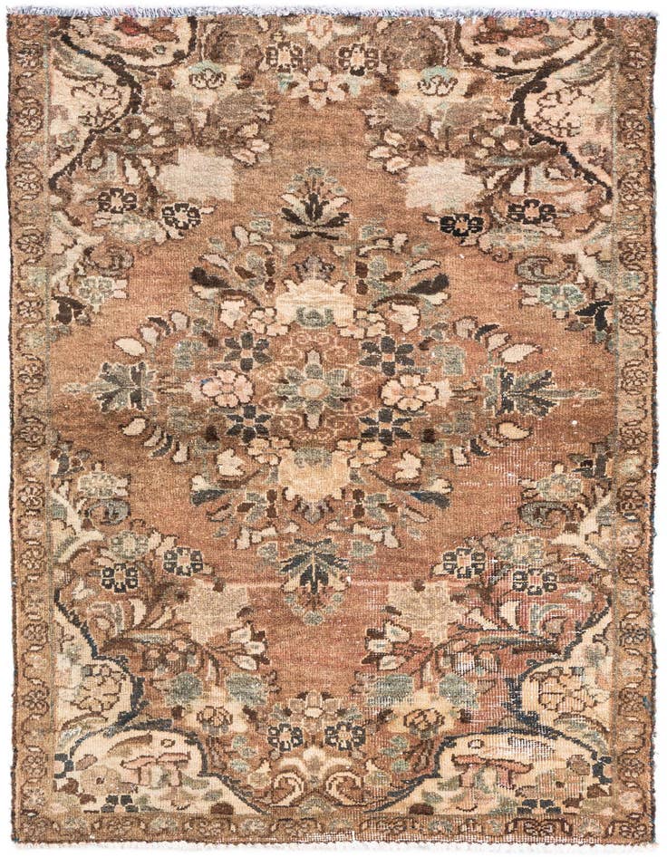 Detail image of 3' 3 x 5' 1 Hand Knotted Ultra Vintage Persian Wool Rug