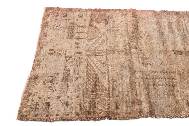Detail image of 2' 9 x 4' 3 Hand Knotted Ultra Vintage Persian Wool Rug