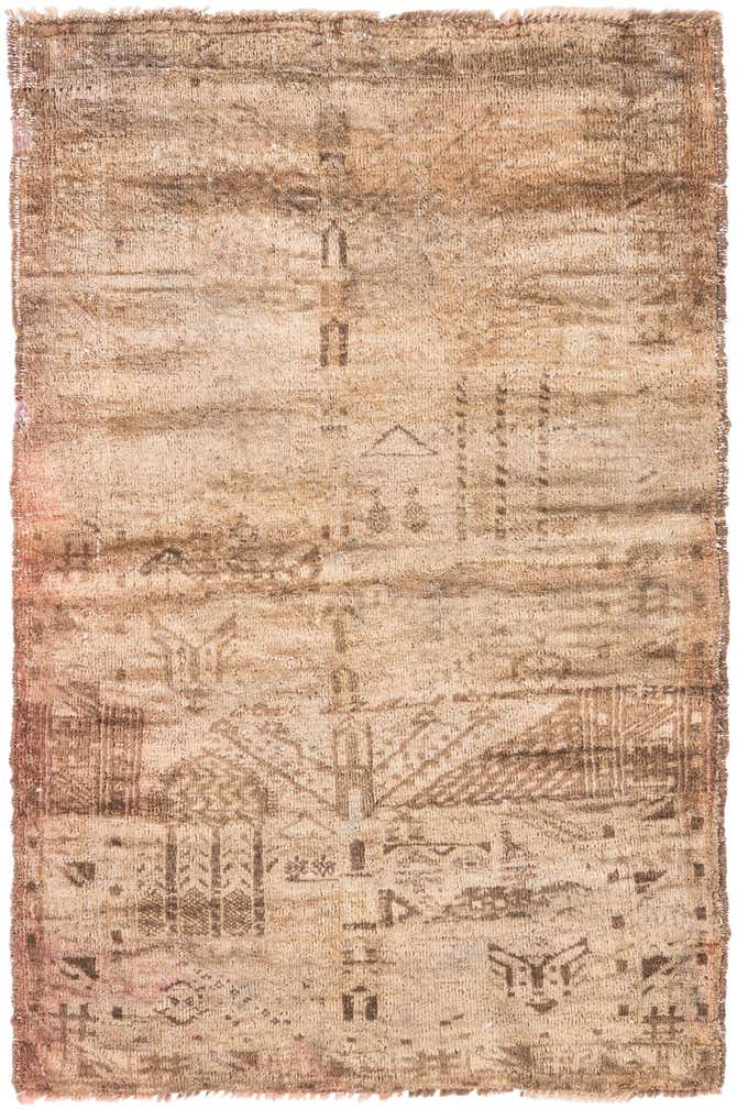 2' 9 x 4' 3 Hand Knotted Ultra Vintage Persian Wool Rug