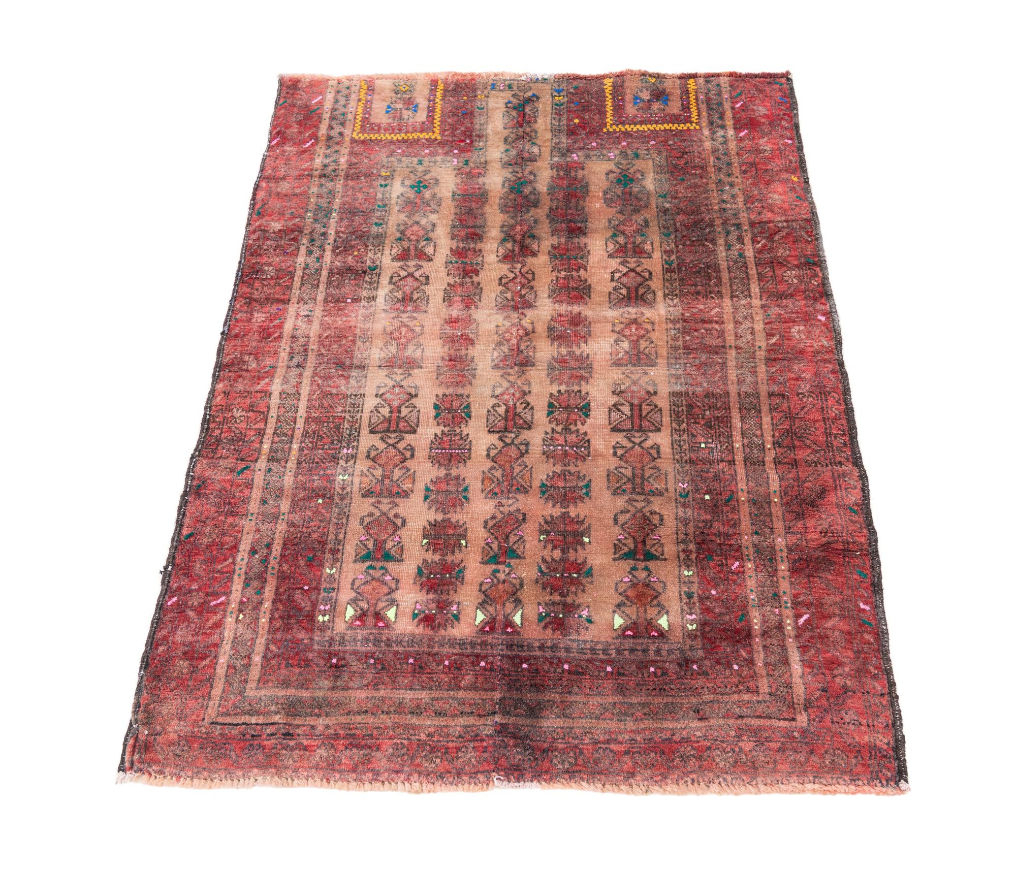 2' 10 x 4' Hand Knotted Ultra Vintage Persian Wool Rug