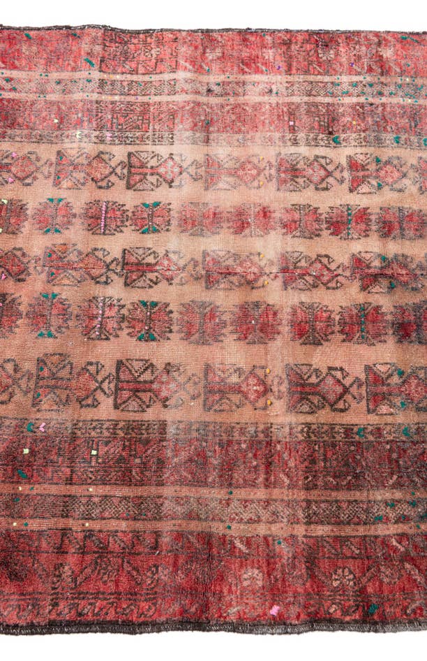 Detail image of 2' 10 x 4' Hand Knotted Ultra Vintage Persian Wool Rug