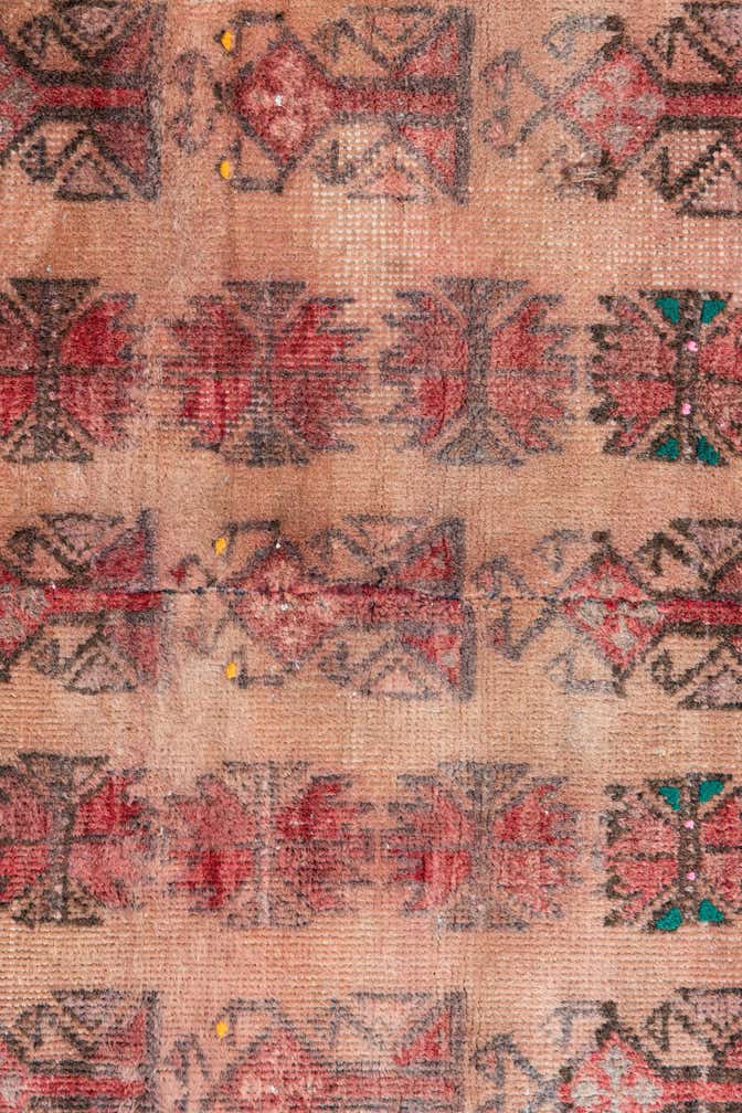 2' 10 x 4' Hand Knotted Ultra Vintage Persian Wool Rug