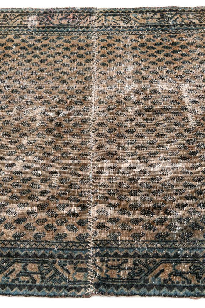 4' 2 x 5' 5 Hand Knotted Ultra Vintage Persian Wool Rug