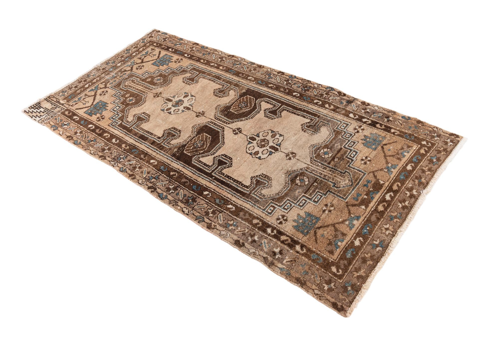 3' 2 x 6' 1 Hand Knotted Ultra Vintage Persian Wool Rug