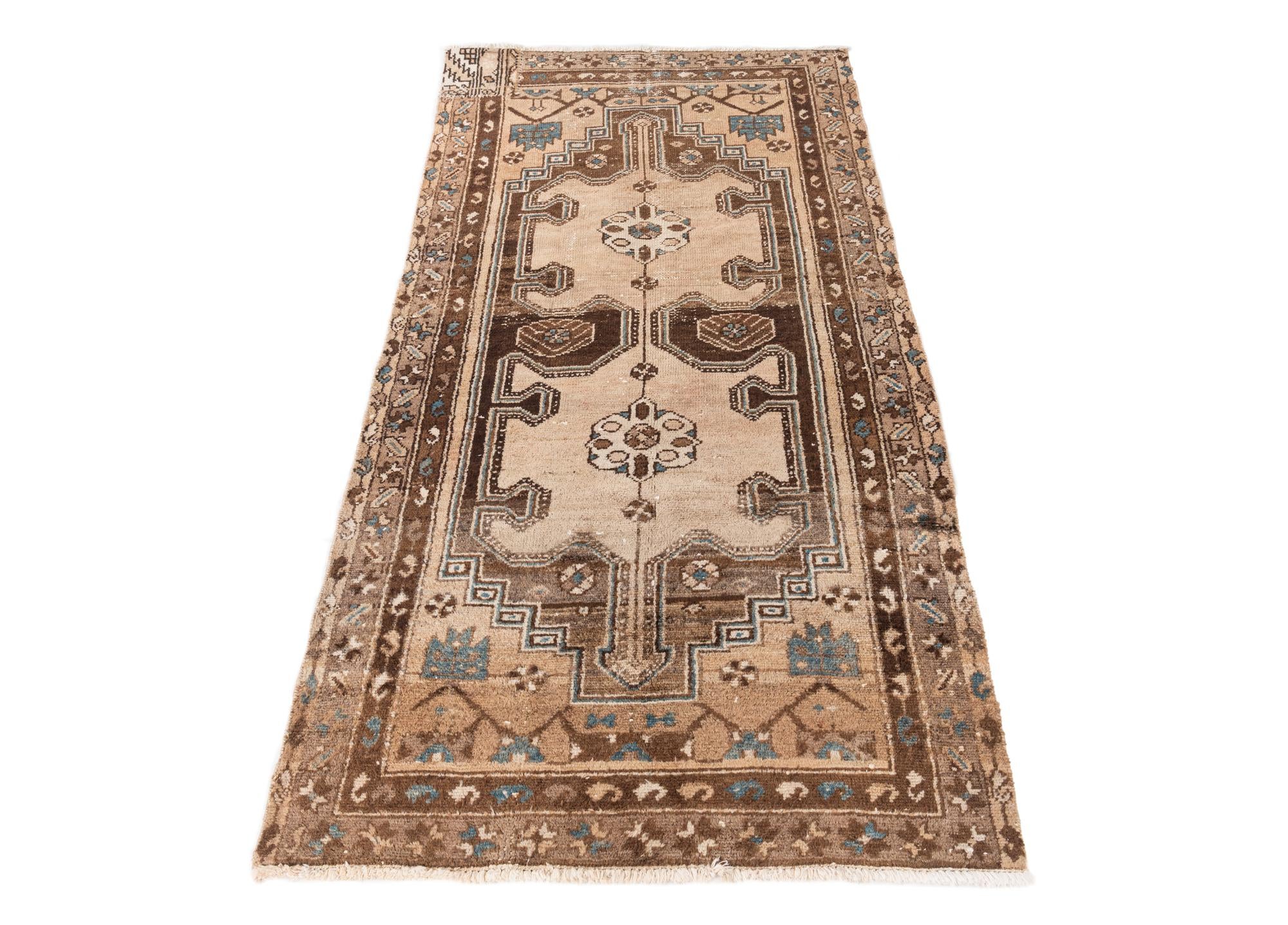 3' 2 x 6' 1 Hand Knotted Ultra Vintage Persian Wool Rug