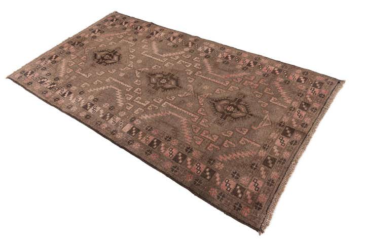 3' 8 x 6' 7 Hand Knotted Ultra Vintage Persian Wool Rug