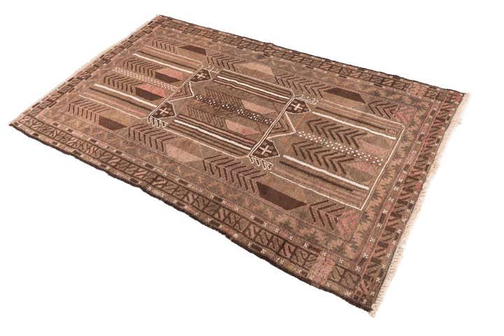 3' 7 x 6' 3 Hand Knotted Ultra Vintage Persian Wool Rug