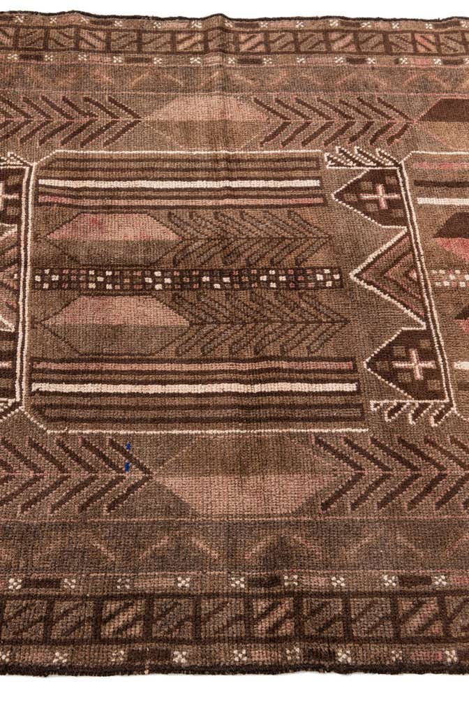3' 7 x 6' 3 Hand Knotted Ultra Vintage Persian Wool Rug