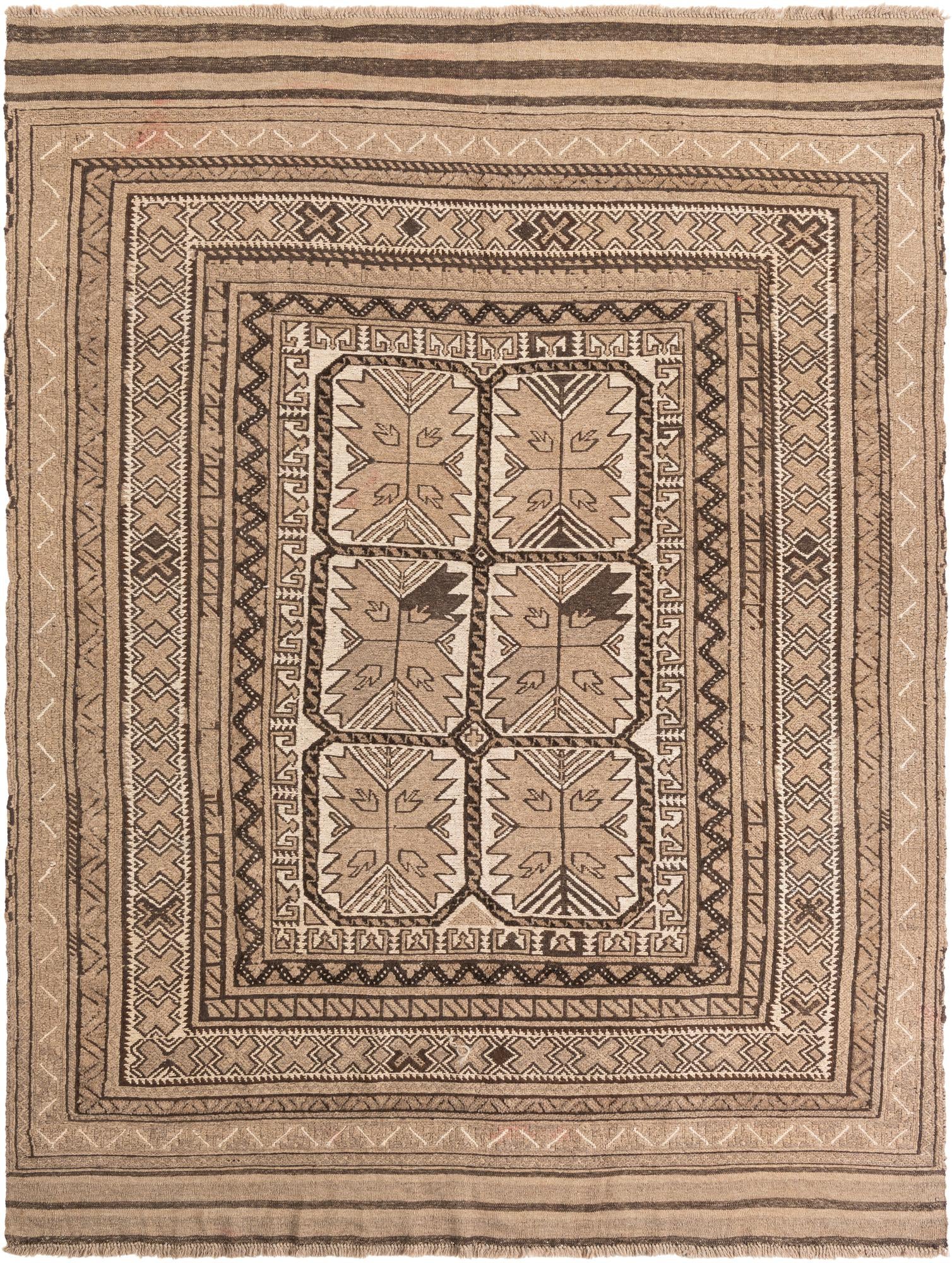 6' 5 x 8' 7 Hand Knotted Ultra Vintage Persian Wool Rug