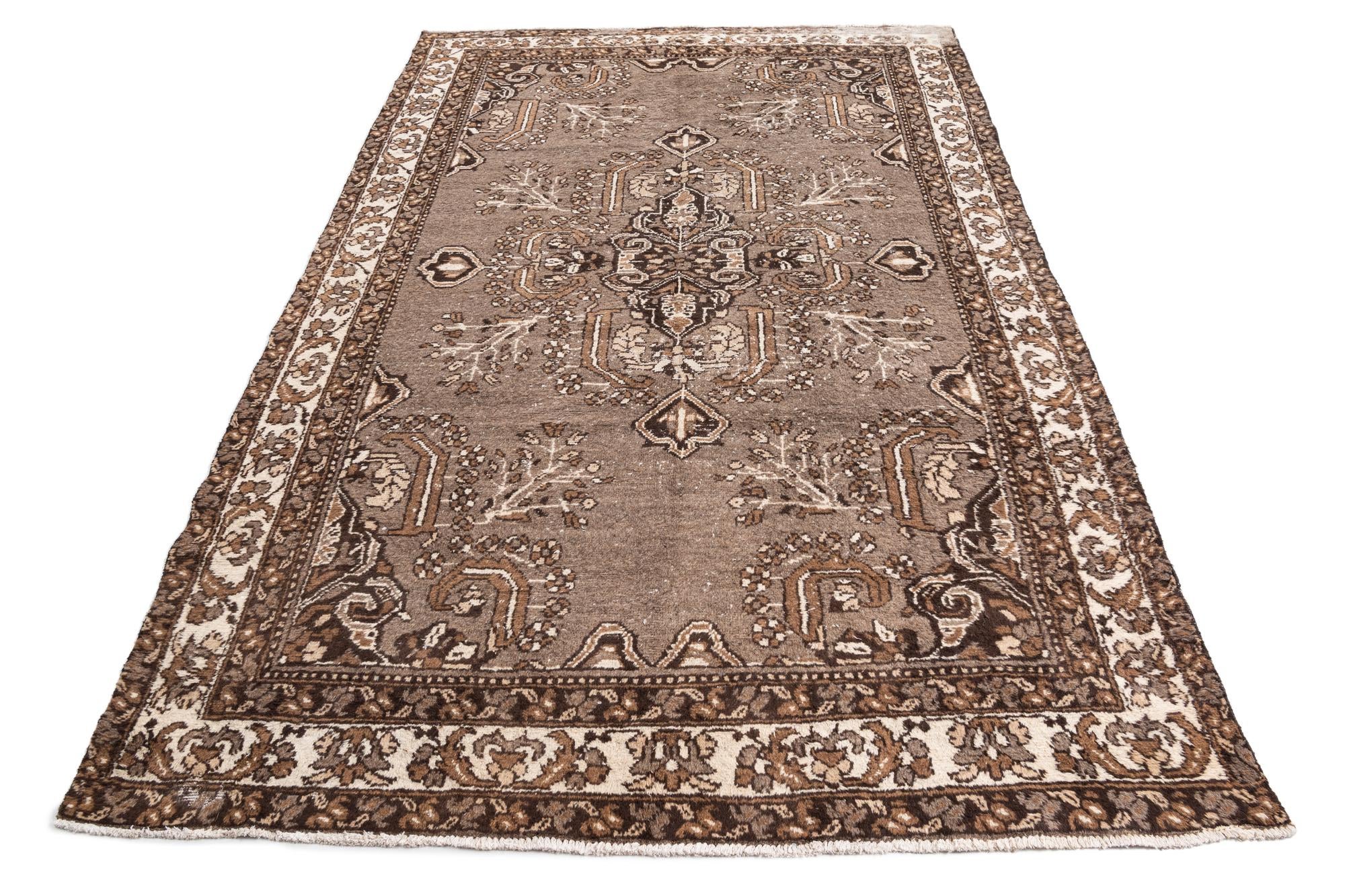 6' 5 x 9' 8 Hand Knotted Ultra Vintage Persian Wool Rug
