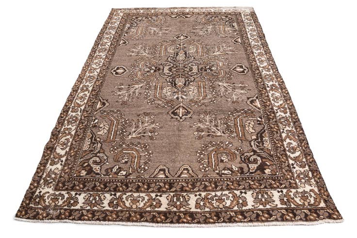 Detail image of 6' 5 x 9' 8 Hand Knotted Ultra Vintage Persian Wool Rug
