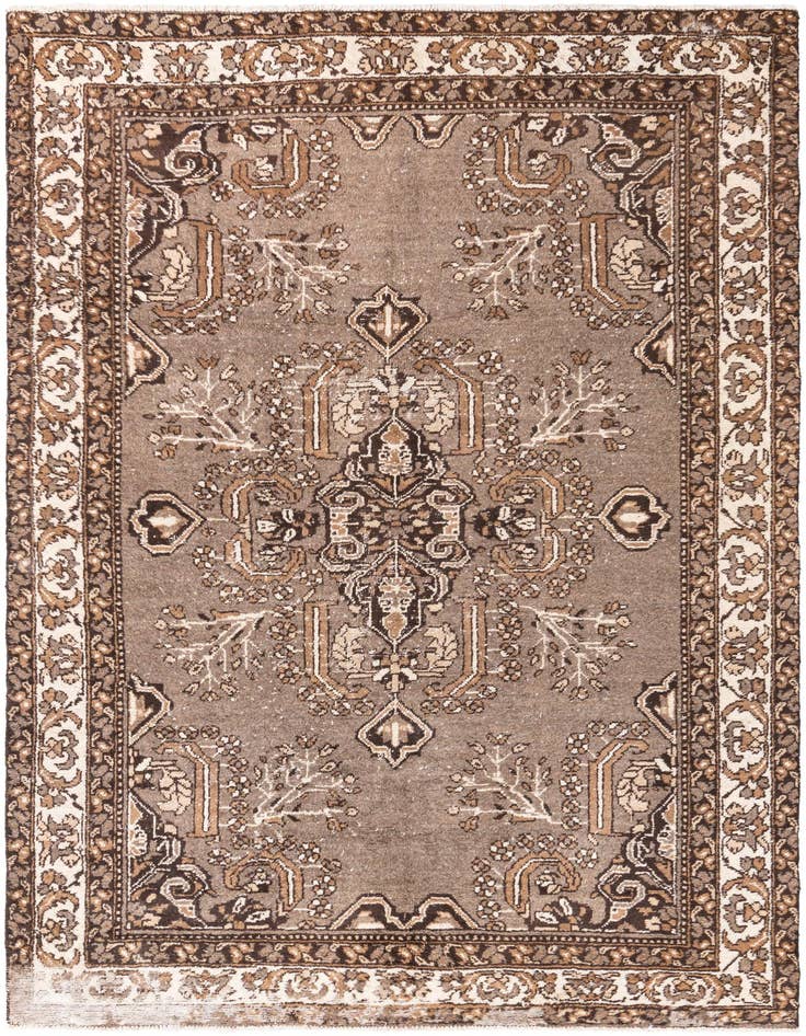 Detail image of 6' 5 x 9' 8 Hand Knotted Ultra Vintage Persian Wool Rug