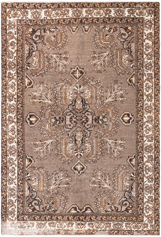 Detail image of 6' 5 x 9' 8 Hand Knotted Ultra Vintage Persian Wool Rug