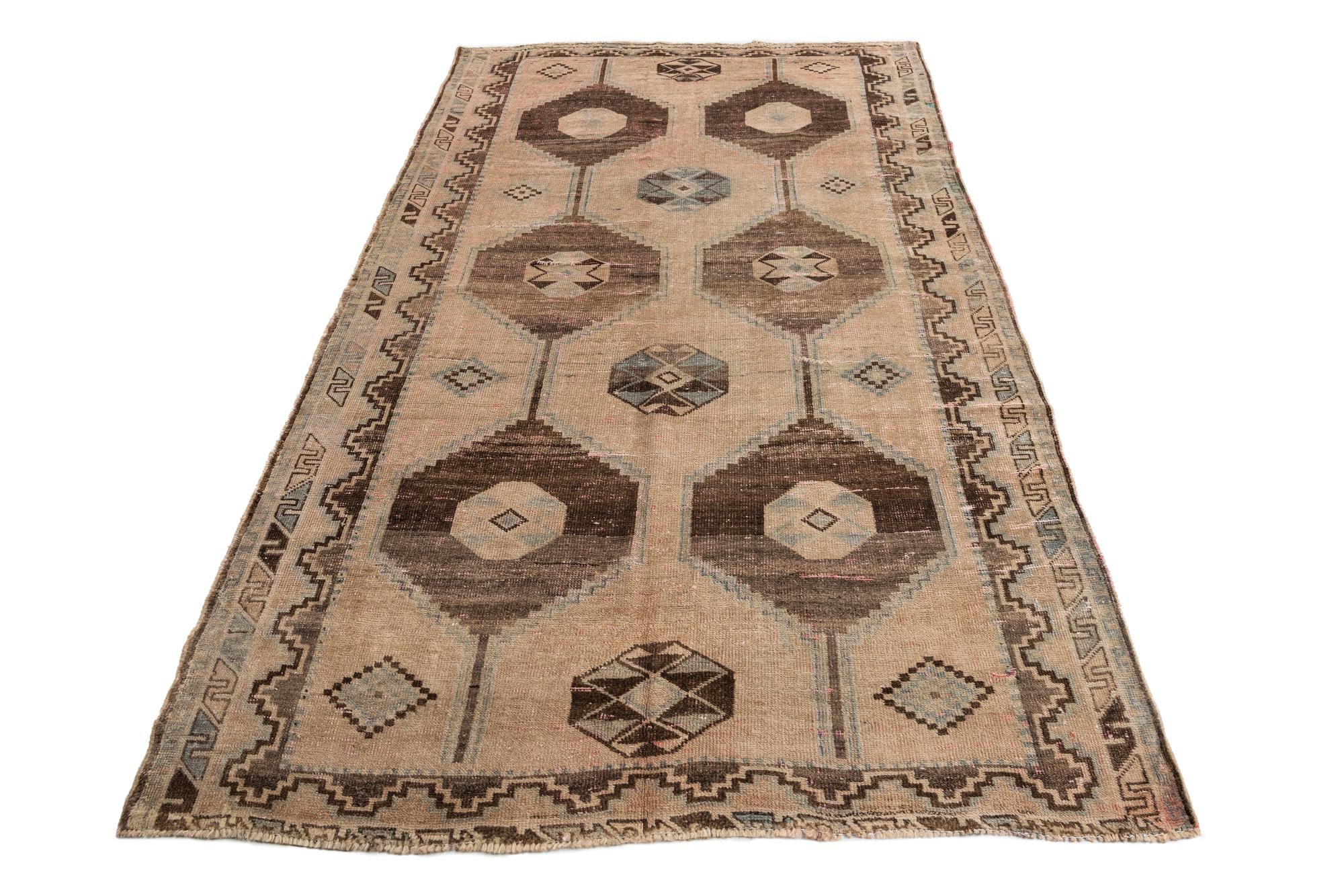 5' 6 x 9' 2 Hand Knotted Ultra Vintage Persian Wool Rug
