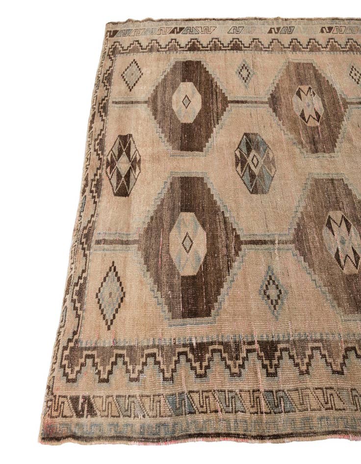 Detail image of 5' 6 x 9' 2  Hand Knotted Ultra Vintage Persian Wool Rug