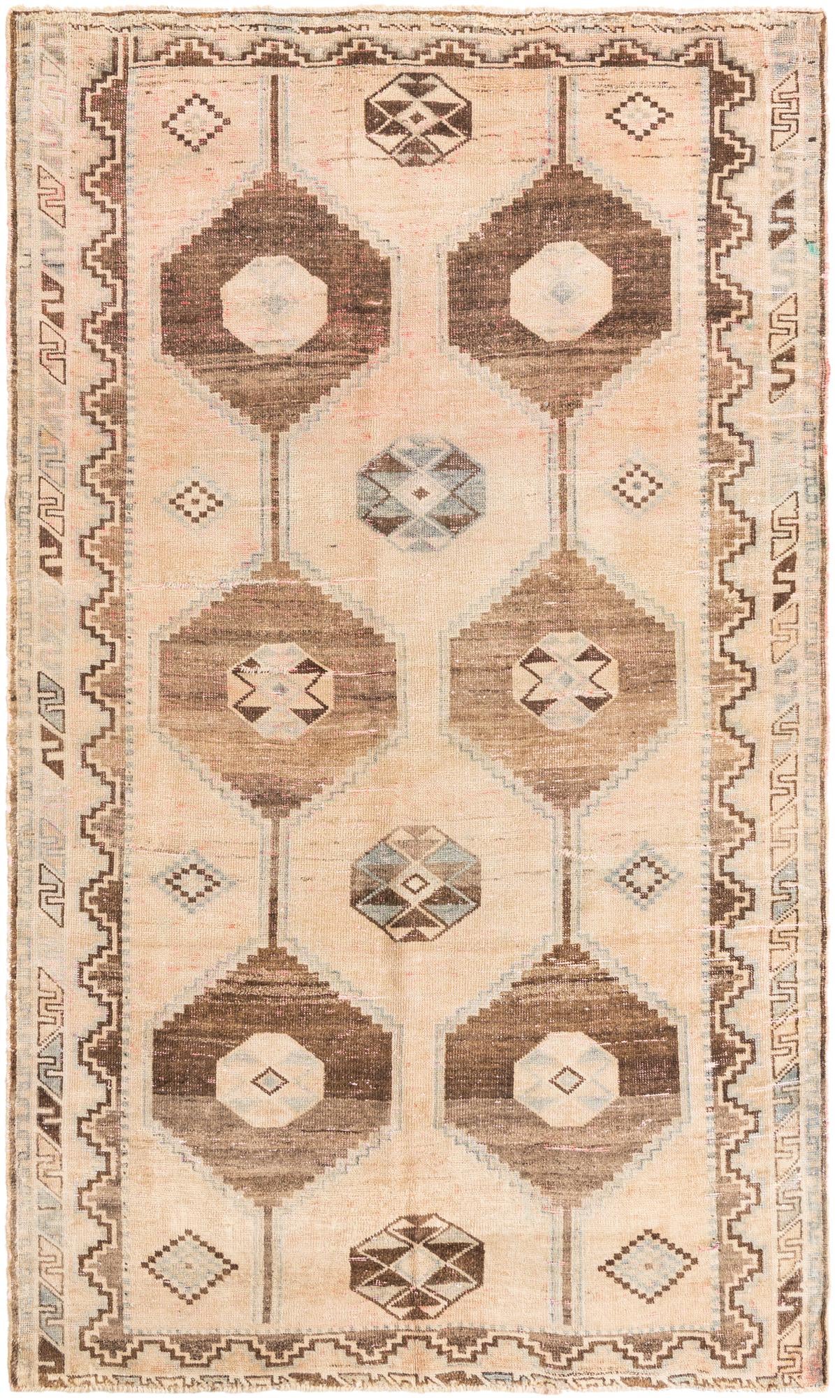 5' 6 x 9' 2 Hand Knotted Ultra Vintage Persian Wool Rug