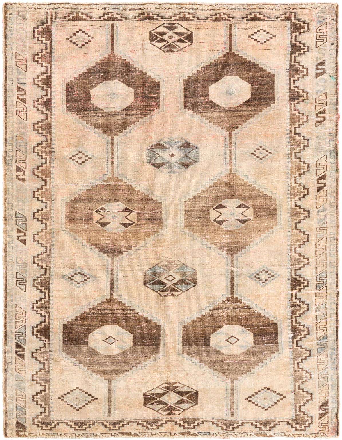 Primary image 5' 6 x 9' 2  Hand Knotted Ultra Vintage Persian Wool Rug