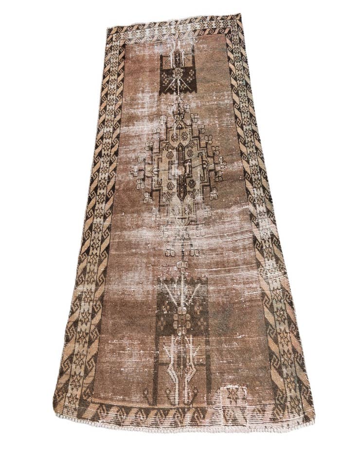 Detail image of 3' 9 x 6'  Hand Knotted Ultra Vintage Persian Wool Rug