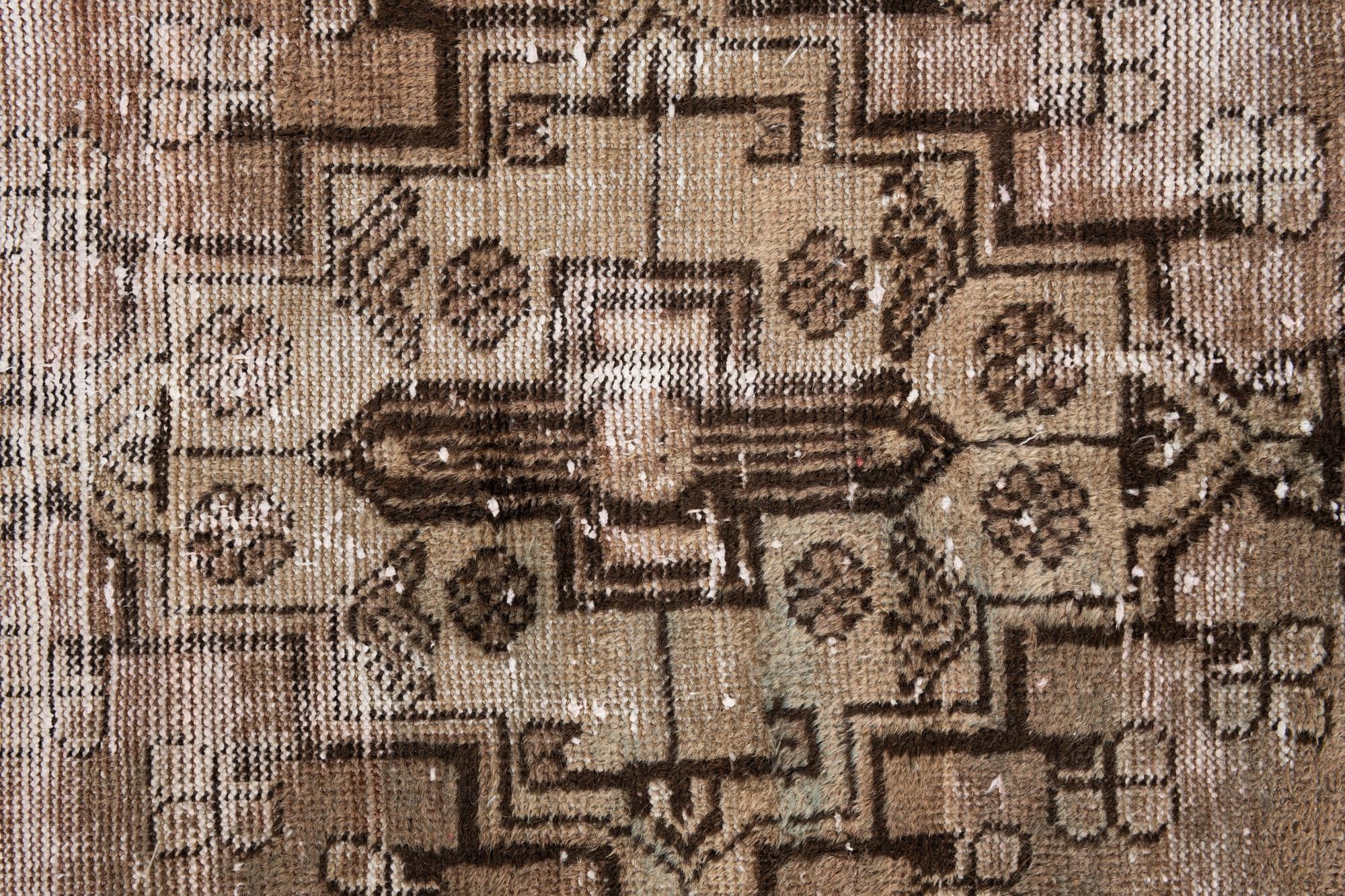 3' 9 x 6' Hand Knotted Ultra Vintage Persian Wool Rug