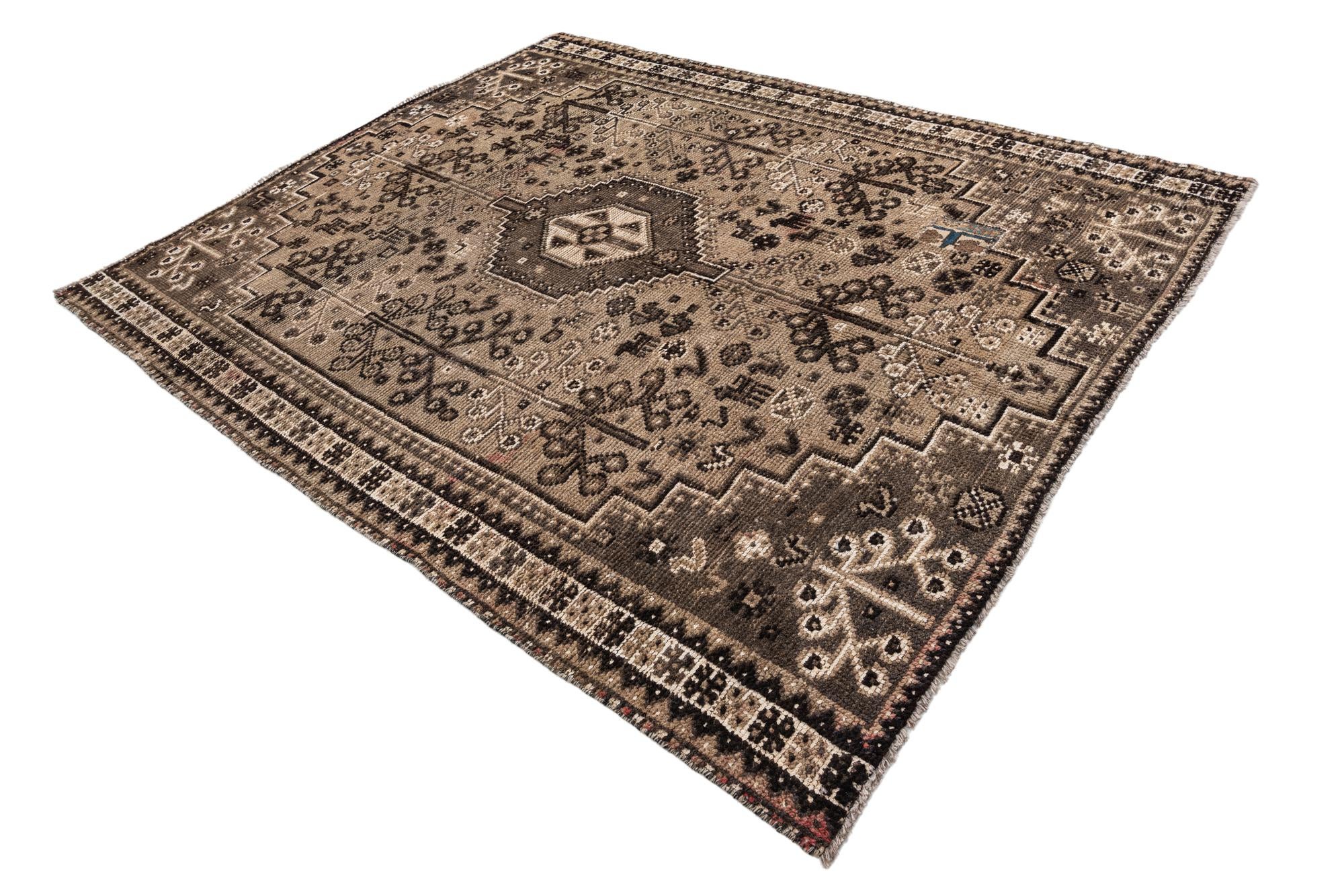 6' 8 x 8' 2 Hand Knotted Ultra Vintage Persian Wool Rug