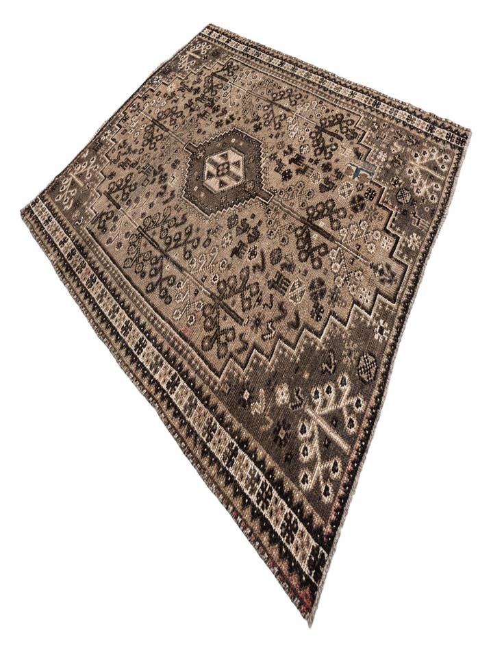 Detail image of 6' 8 x 8' 2  Hand Knotted Ultra Vintage Persian Wool Rug