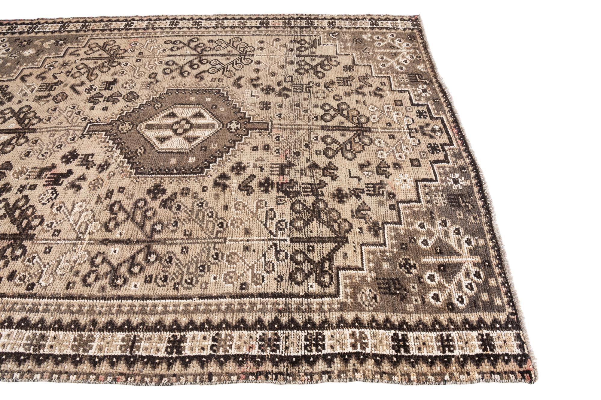 6' 8 x 8' 2 Hand Knotted Ultra Vintage Persian Wool Rug