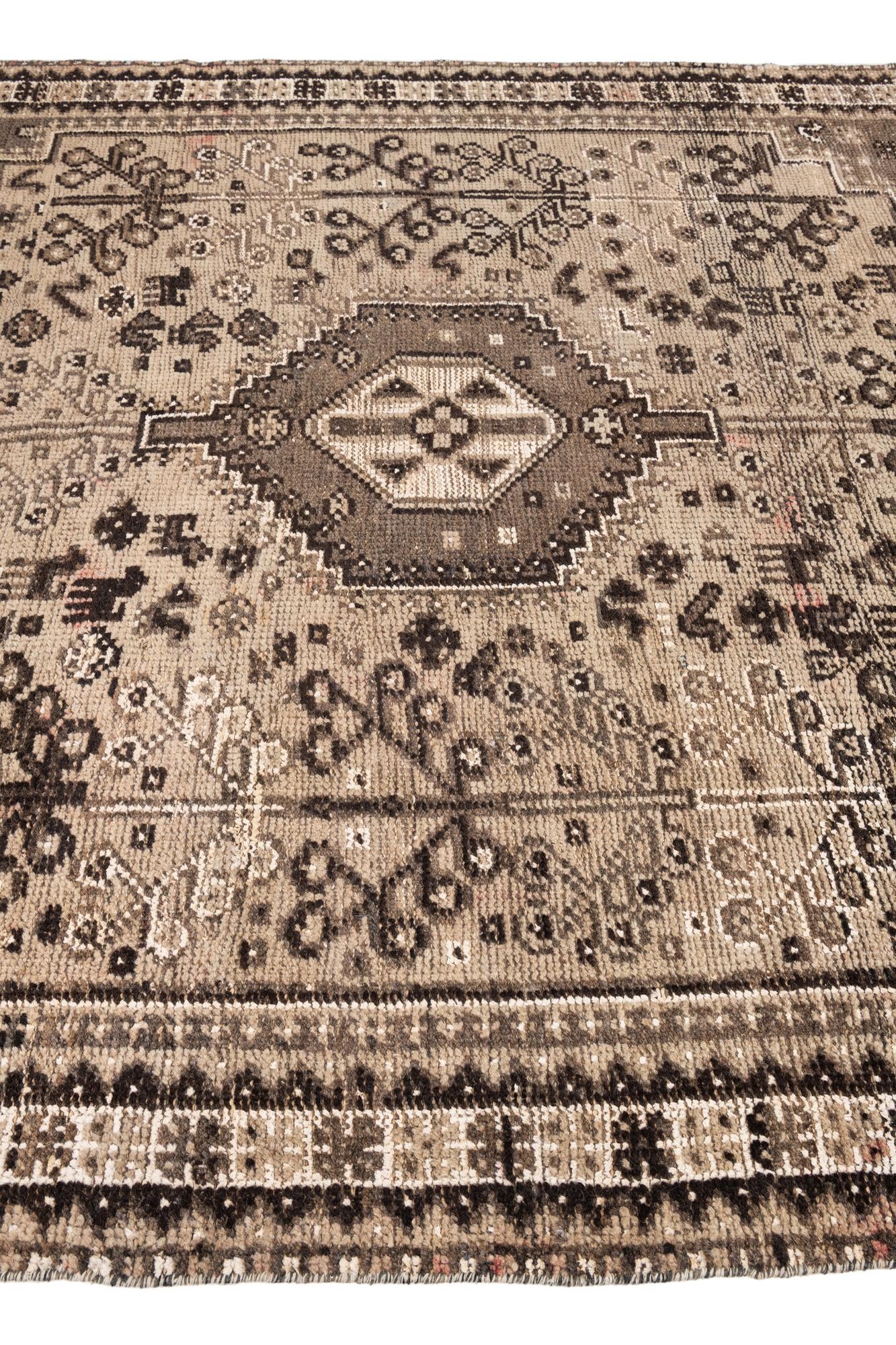 6' 8 x 8' 2 Hand Knotted Ultra Vintage Persian Wool Rug