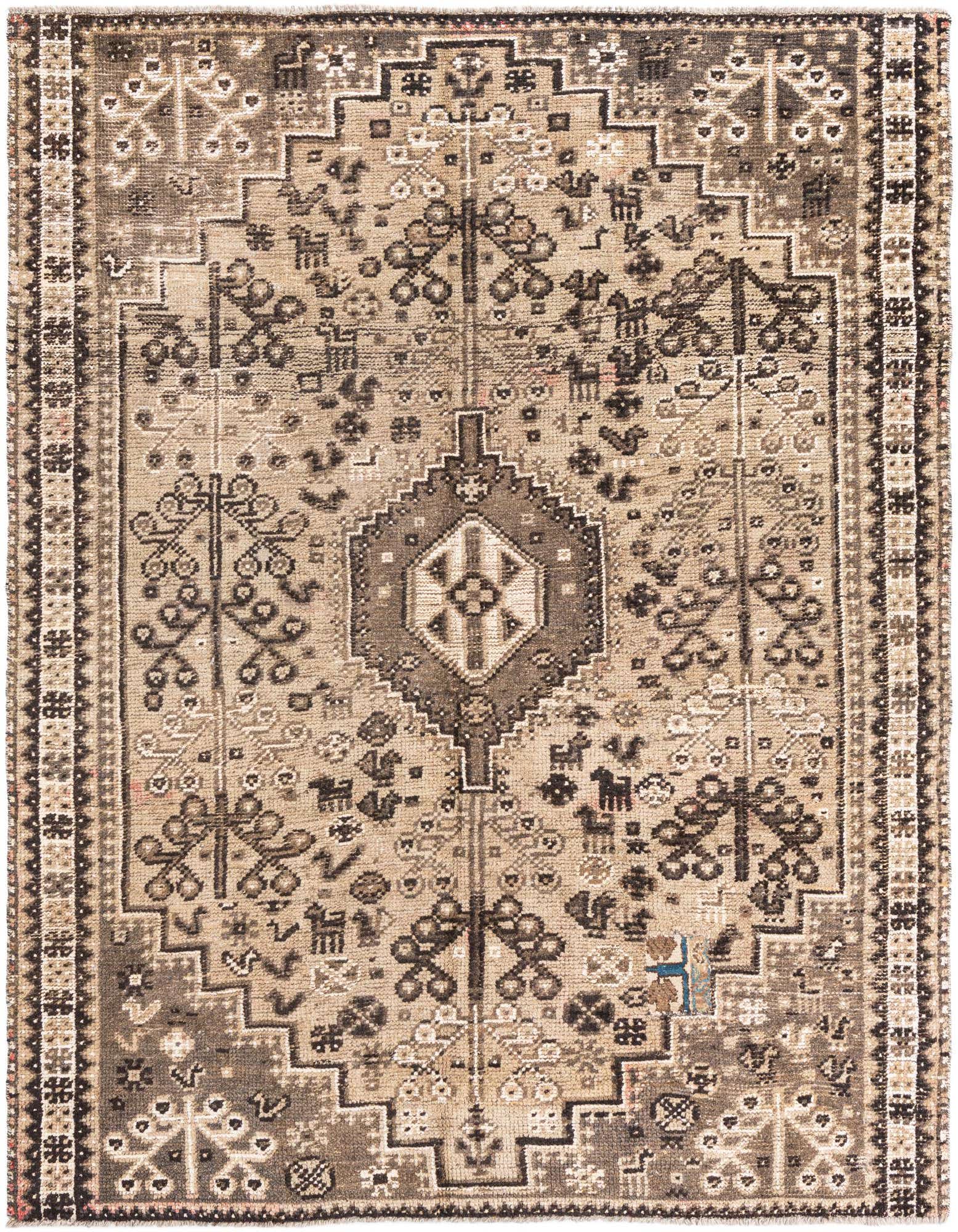 Primary image 6' 8 x 8' 2  Hand Knotted Ultra Vintage Persian Wool Rug