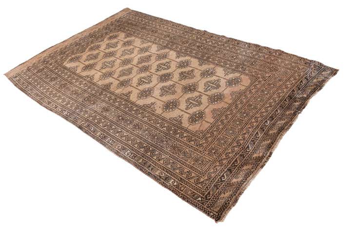 4' 9 x 7' 6 Hand Knotted Ultra Vintage Persian Wool Rug