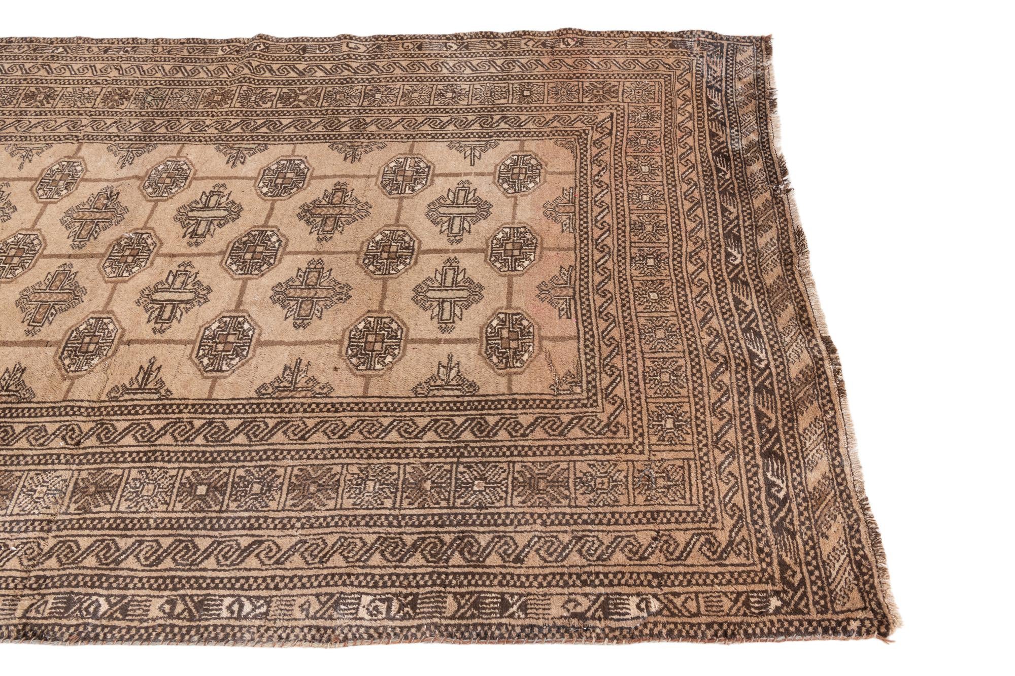 4' 9 x 7' 6 Hand Knotted Ultra Vintage Persian Wool Rug