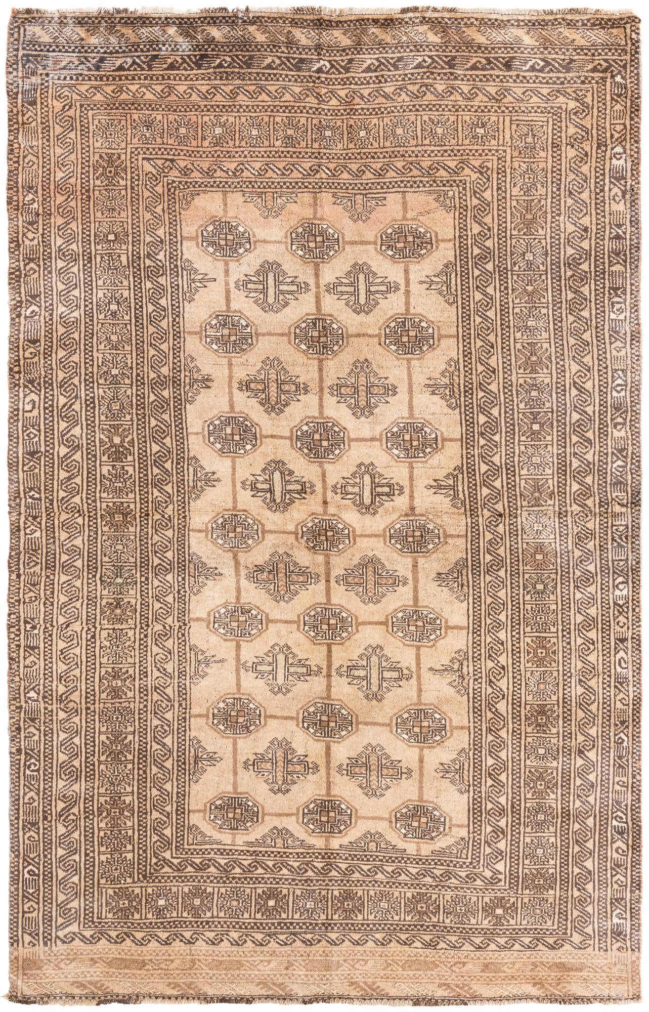 4' 9 x 7' 6 Hand Knotted Ultra Vintage Persian Wool Rug