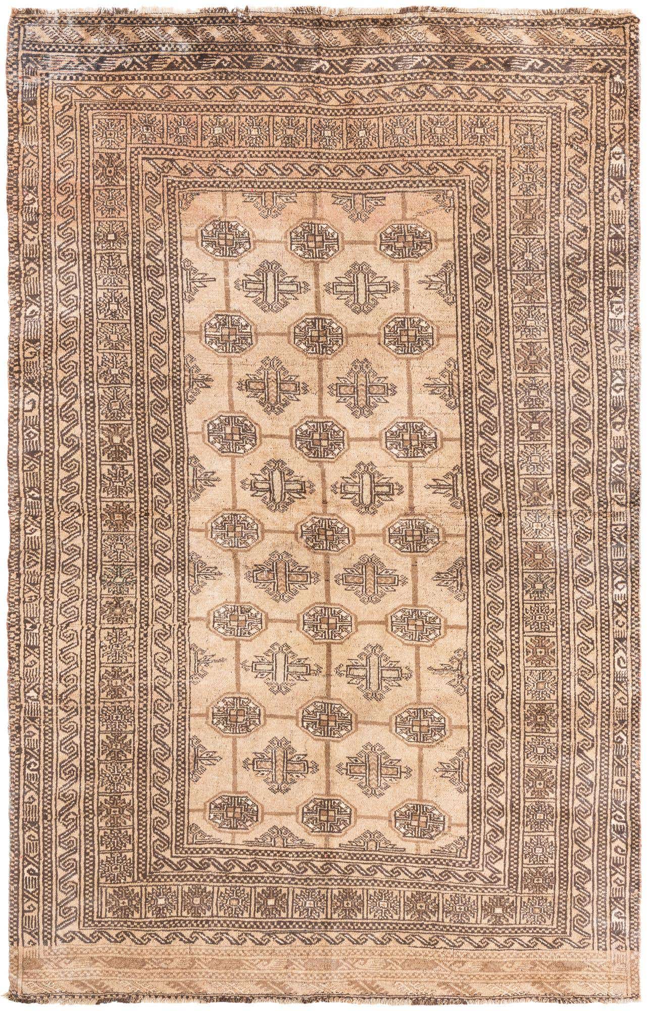 4' 9 x 7' 6 Hand Knotted Ultra Vintage Persian Wool Rug