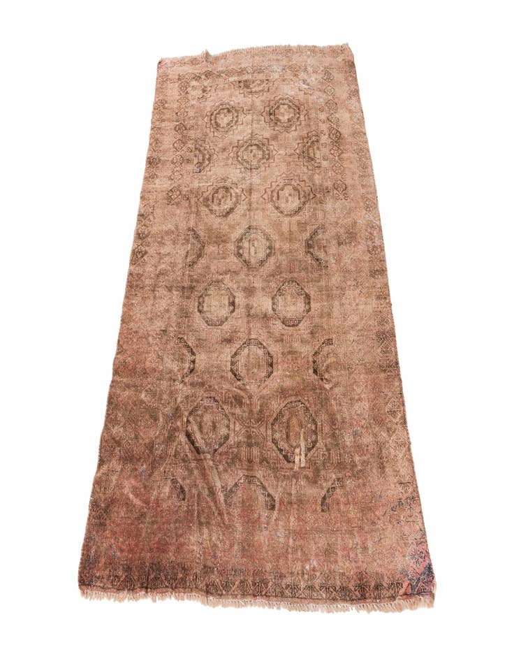 Detail image of 4' x 6'  Hand Knotted Ultra Vintage Persian Wool Rug