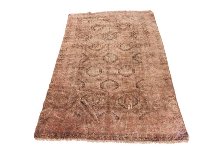 Detail image of 4' x 6' Hand Knotted Ultra Vintage Persian Wool Rug