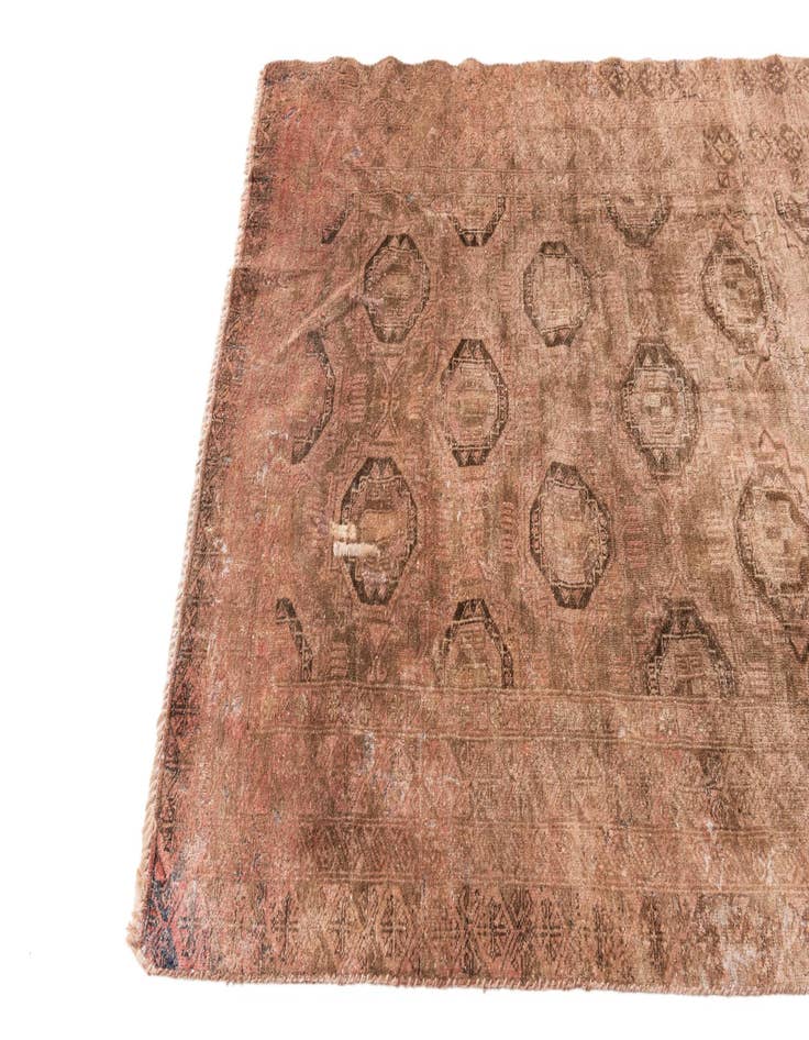 Detail image of 4' x 6'  Hand Knotted Ultra Vintage Persian Wool Rug