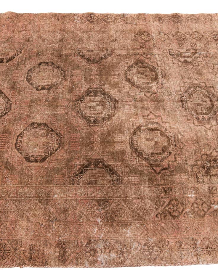 Detail image of 4' x 6'  Hand Knotted Ultra Vintage Persian Wool Rug