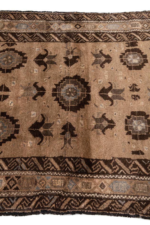 Detail image of 3' 3 x 5' 8 Hand Knotted Ultra Vintage Persian Wool Rug