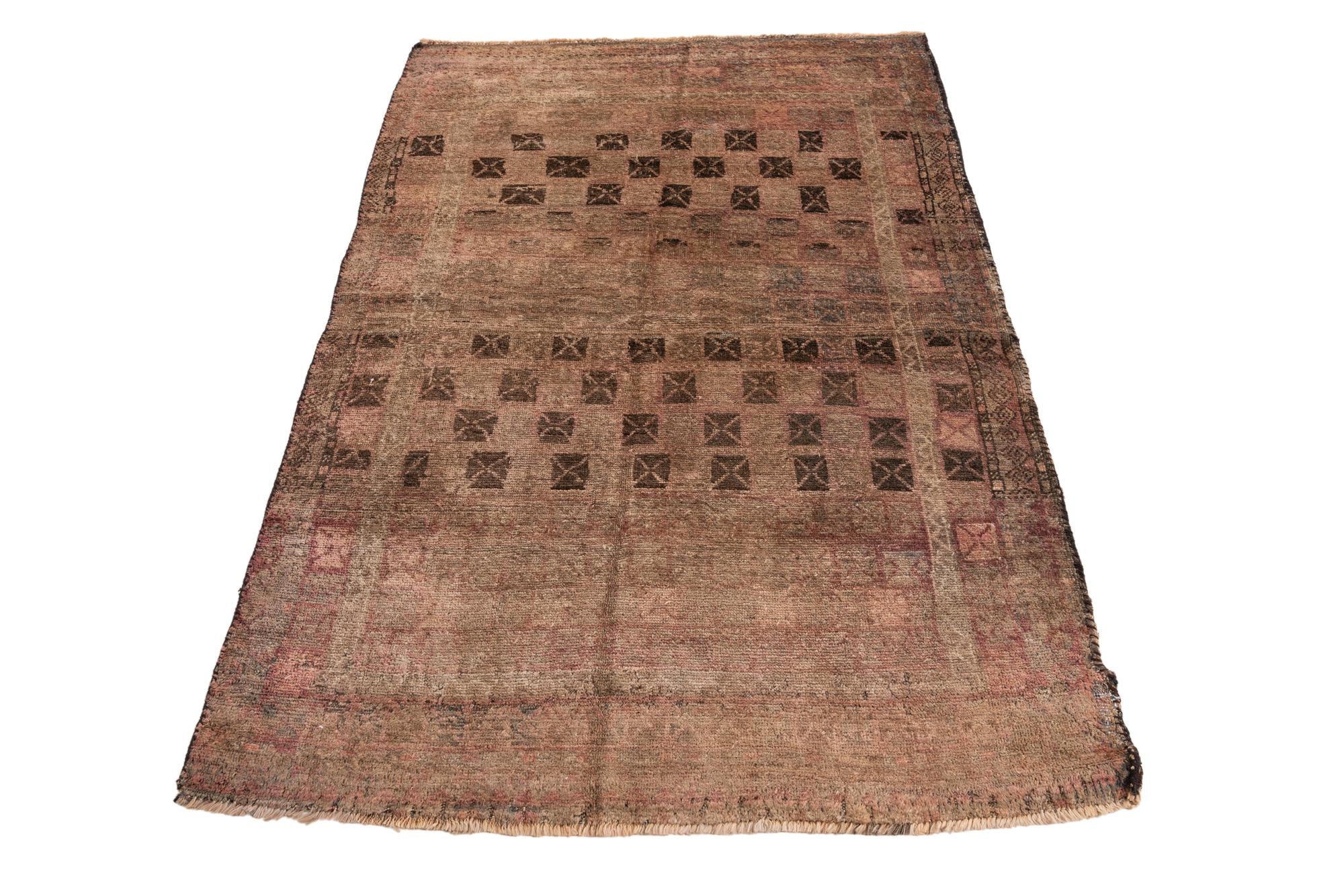3' 10 x 5' 10 Hand Knotted Ultra Vintage Persian Wool Rug