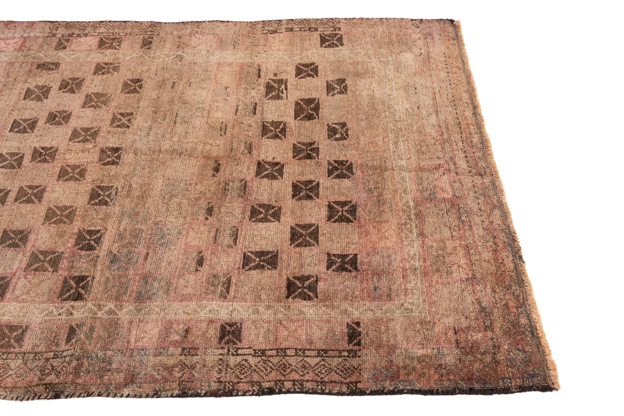 3' 10 x 5' 10 Hand Knotted Ultra Vintage Persian Wool Rug